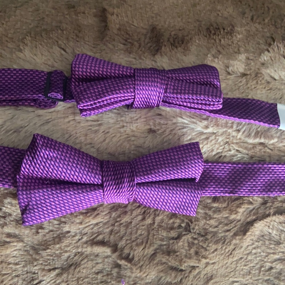Purple Diamond Bow Tie